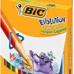 LAPIS DE COR 12 CORES JUMBO TRIANGULAR BIC