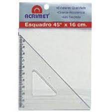7896292252202.jpg ESQUADRO 45ºx16CM ACRILICO ACRIMET REF.522.0 - Imagem 1