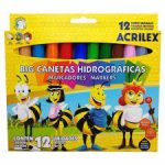 CANETA HIDROGRAFICA 12 CORES JUMBO - ACRILEX