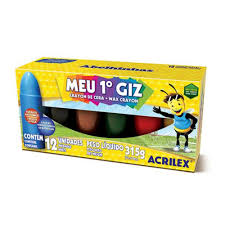 GIZ DE CERA MEU PRIMEIRO GIZ 12 CORES
