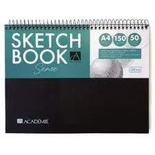 CADERNO SKETCH BOOK ACADEMIE A4 50F 150G