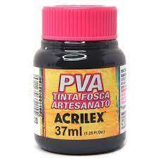 TINTA PVA FOSCA ARTESANATO 37ML PRETO 520